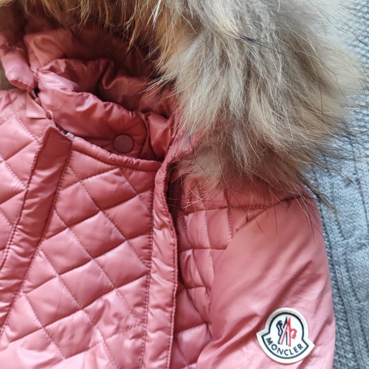 Зимний комбинезон MONCLER розовый от 0 до года