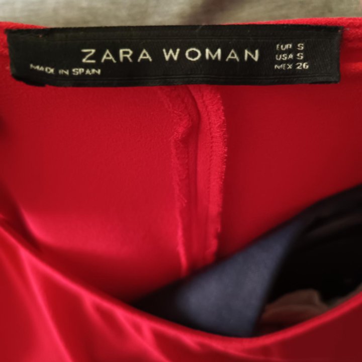 Платье Zara алое, S, подойдёт для беременных