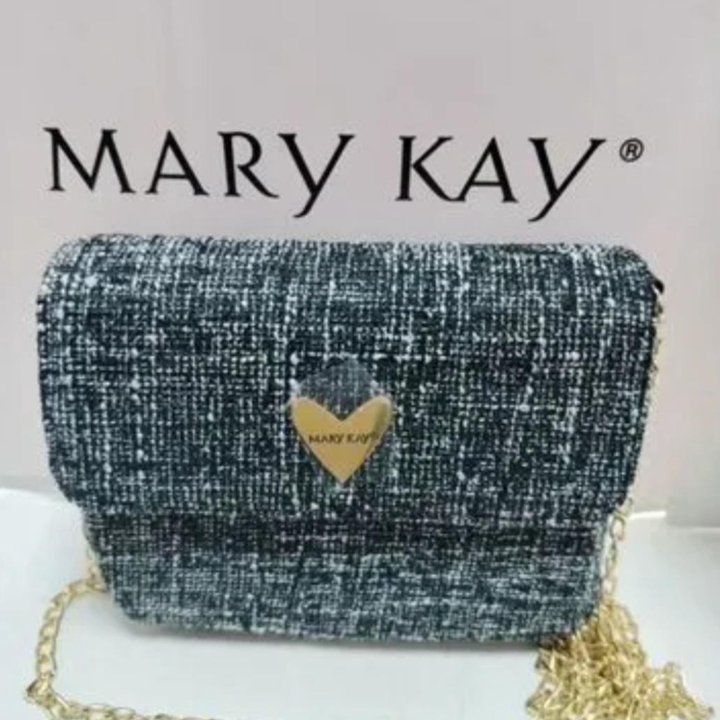 Mary Kay Новая Твидовая Сумочка Клатч на цепочке