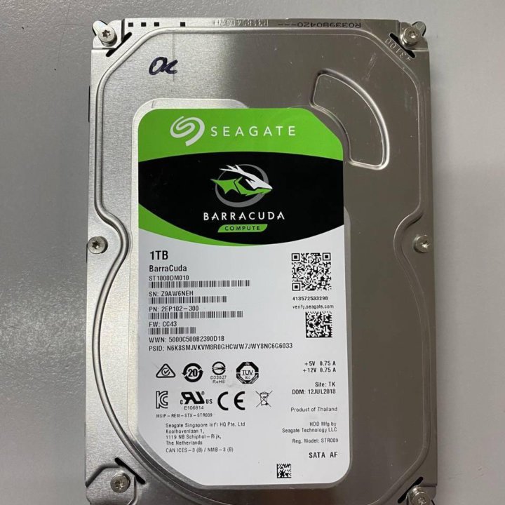 SATA 6Gb/s HDD 1Tb Seagate ST1000DM010