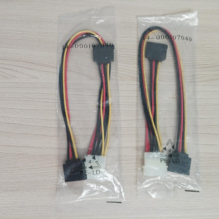 Переходник питания Molex 4-pin - 2SATA, 30см