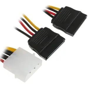 Переходник питания Molex 4-pin - 2SATA, 30см