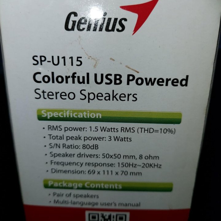 Компьютерные колонки Genius SP-U115