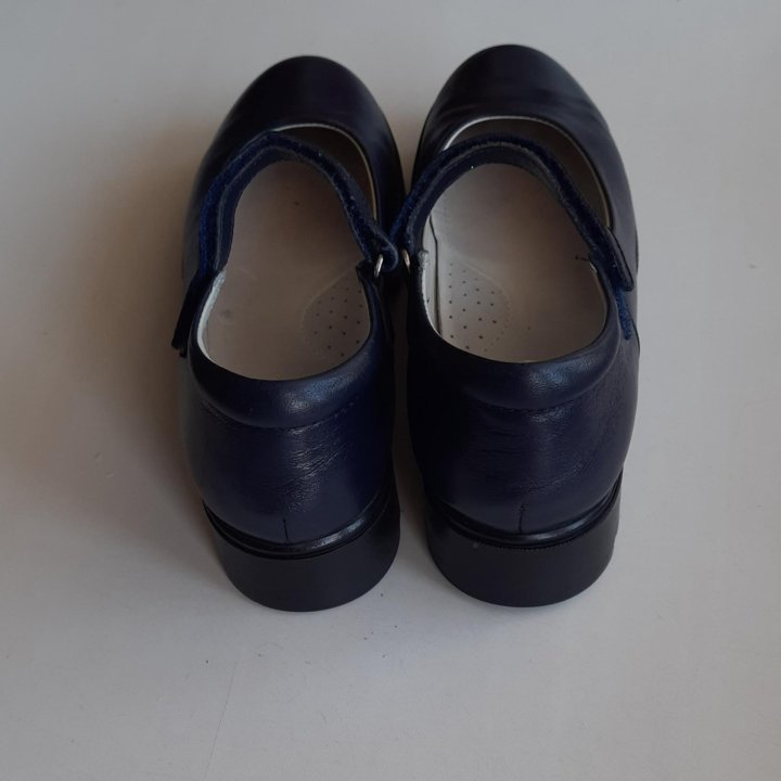 Туфли 33 размер, натуральная кожа, темно-синие