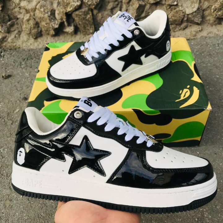 Кроссовки мужские Bape sta black премиум качество