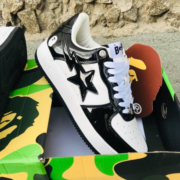 Кроссовки мужские Bape sta black премиум качество