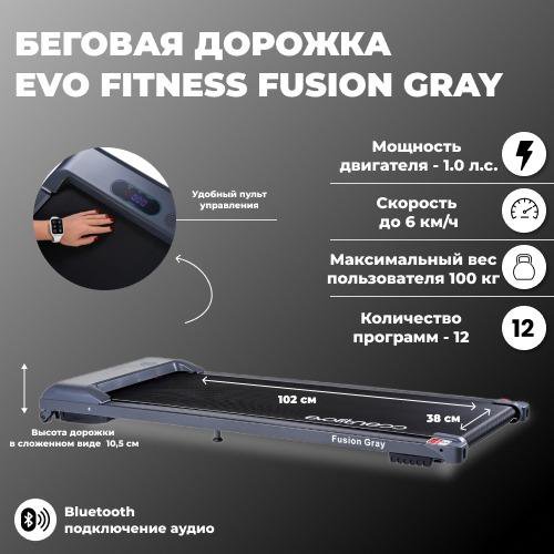 Беговая дорожка EVO FITNESS Fusion Gray