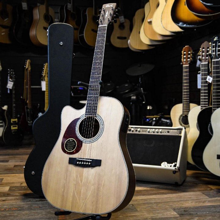 Электроакустическая гитара леворукая (комплект)