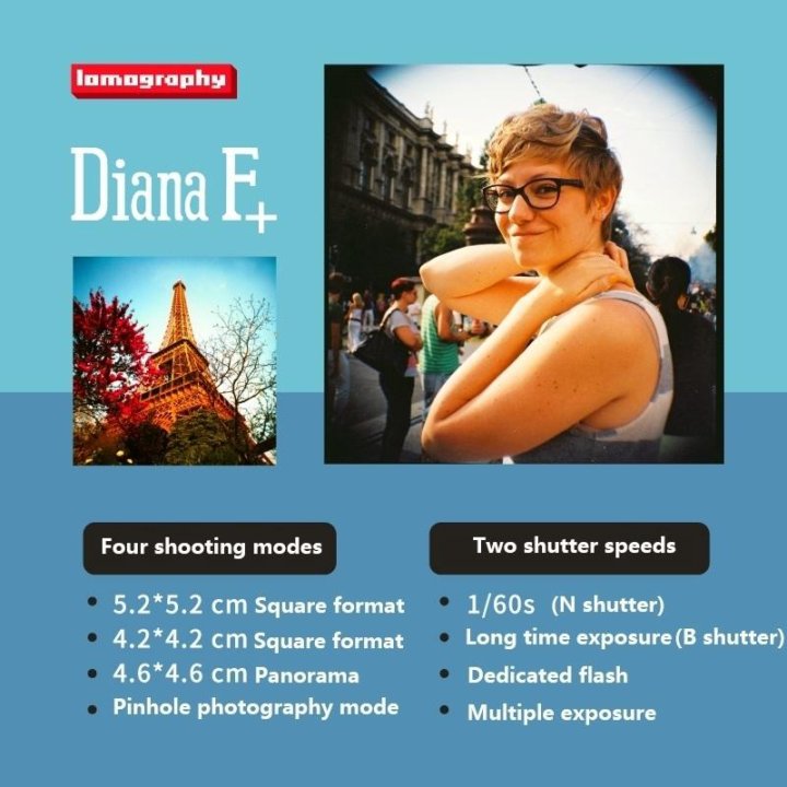 Пленочная камера для lomoграфии Diana F+ комплект