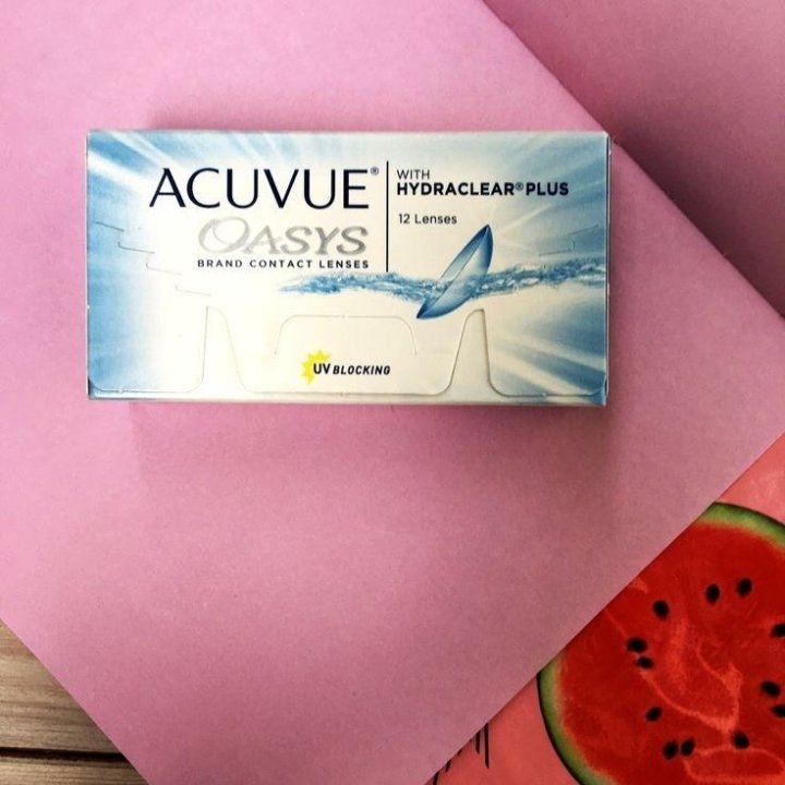 Контактные линзы ACUVUE OASYS 12шт+9шт -8.00