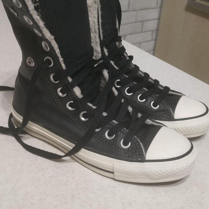 Converse кеды зимние кожаные