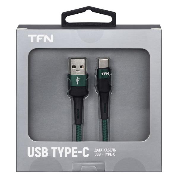 Кабель TFN USB - Type-C 1.2m. 2A Green (TFN-C-ENV-AC1MGRN)