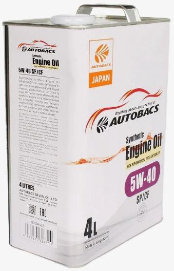 Autobacs Engine Oil SP/CF 5W-40 4L (Белая)