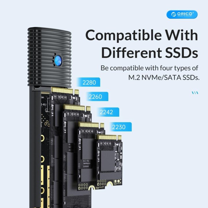 Корпус для SSD M.2 NVMe Sata M&B Key 10Гбит/с PCIe