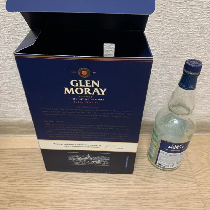 Пустая бутылка Glen Moray