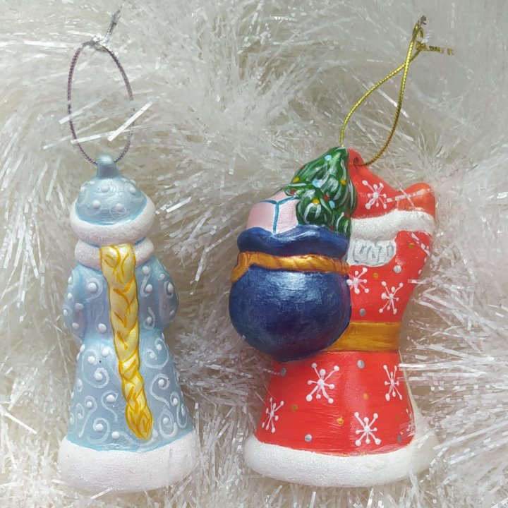 Дед мороз и Снегурочка (ëлочная игрушка)