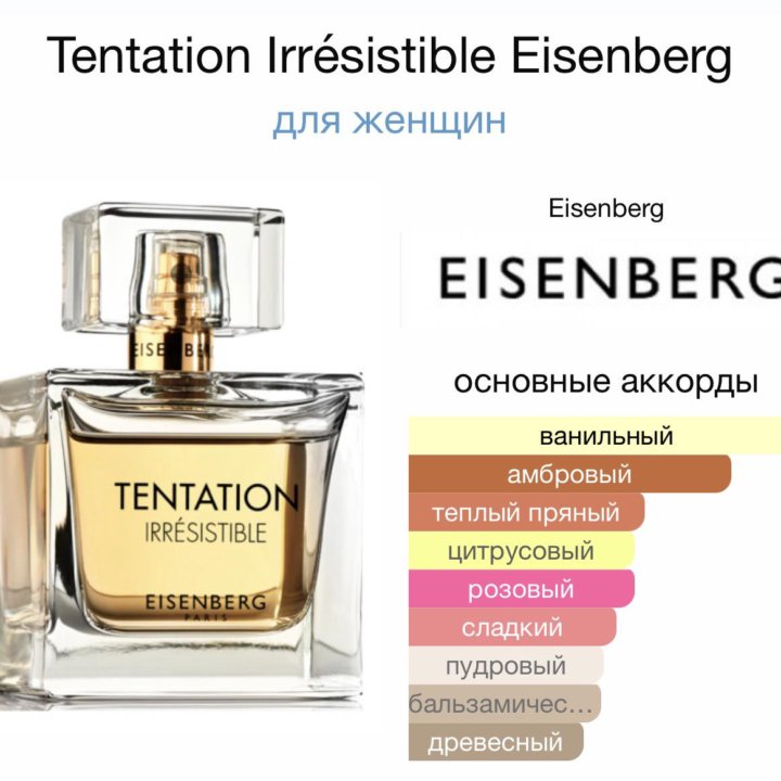 Женские духи Tentation Irresistible Eisenberg