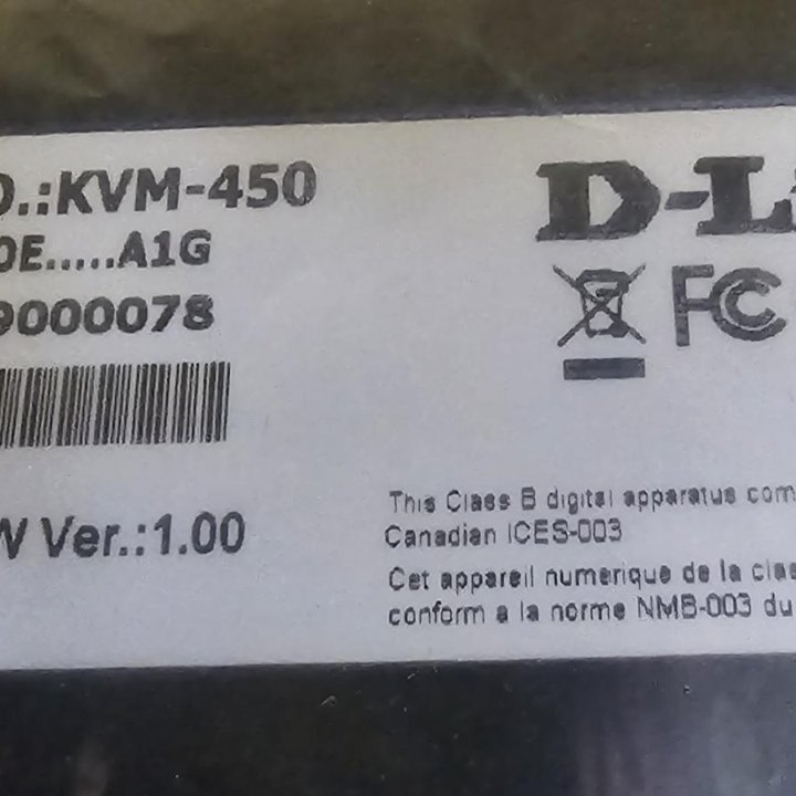 Kvm-Переключатель D-link kvm-450. Новый