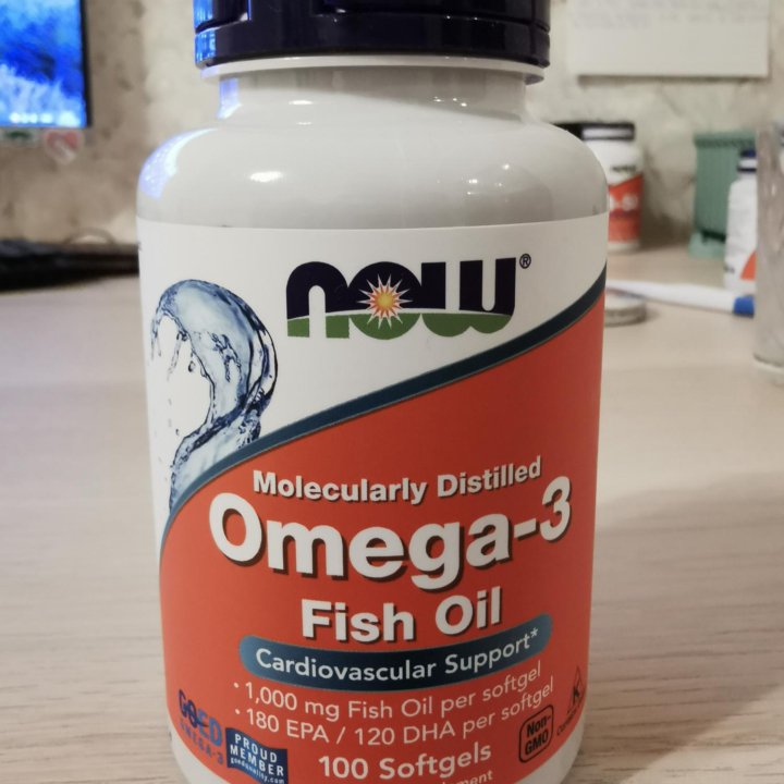 NOW Omega 3 Омега 3. Оригинальный продукт с iHerb.