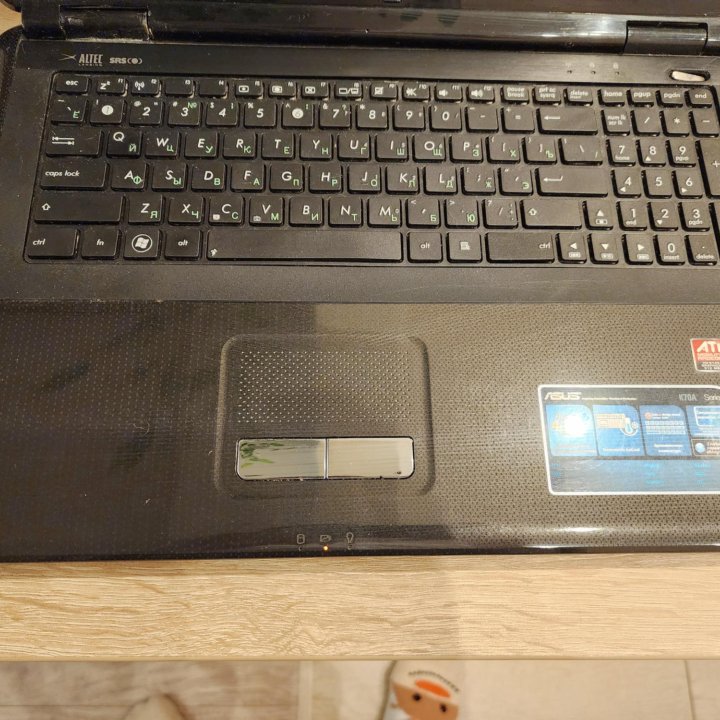 Asus K70, 2х ядерный, 256SSD, 17