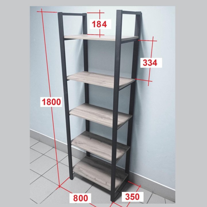 Стеллаж Лофт 1800х800х350 разборный полки лдсп