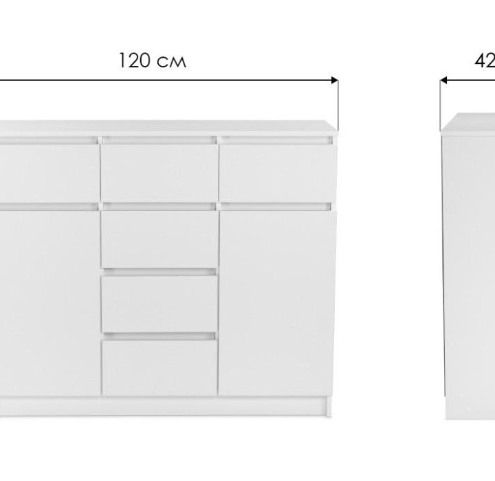 Комод комби 2 белый новый