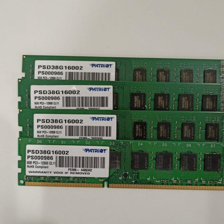 ОЗУ оперативная память dimm ddr 3 8gb 32gb