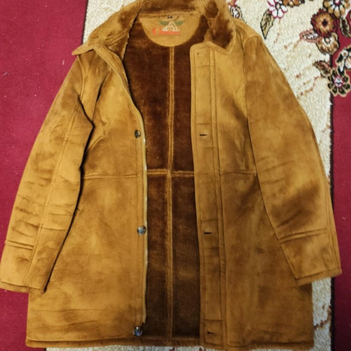 Куртка мужская с мехом замша 50-52