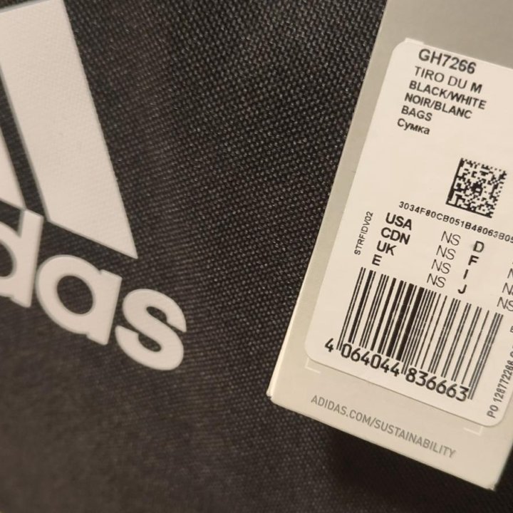 Adidas новая спортивная сумка , баул