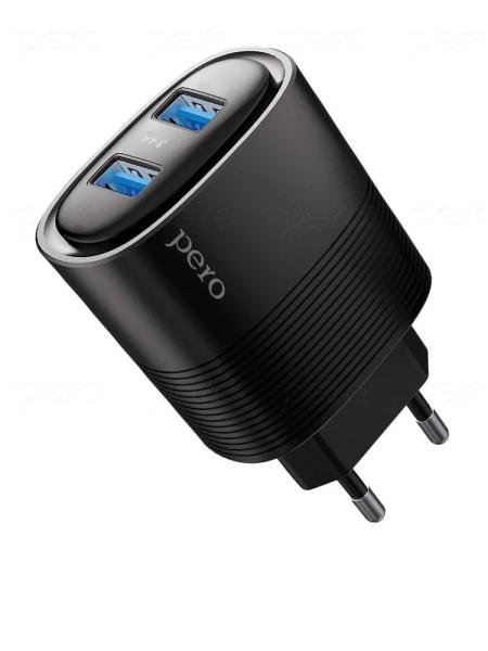 СЗУ PERO TC08 Auto Max 2 USB-A 3.4A Black