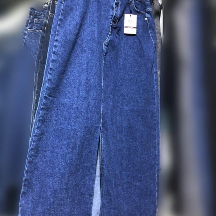 Длинная юбка джинсовая