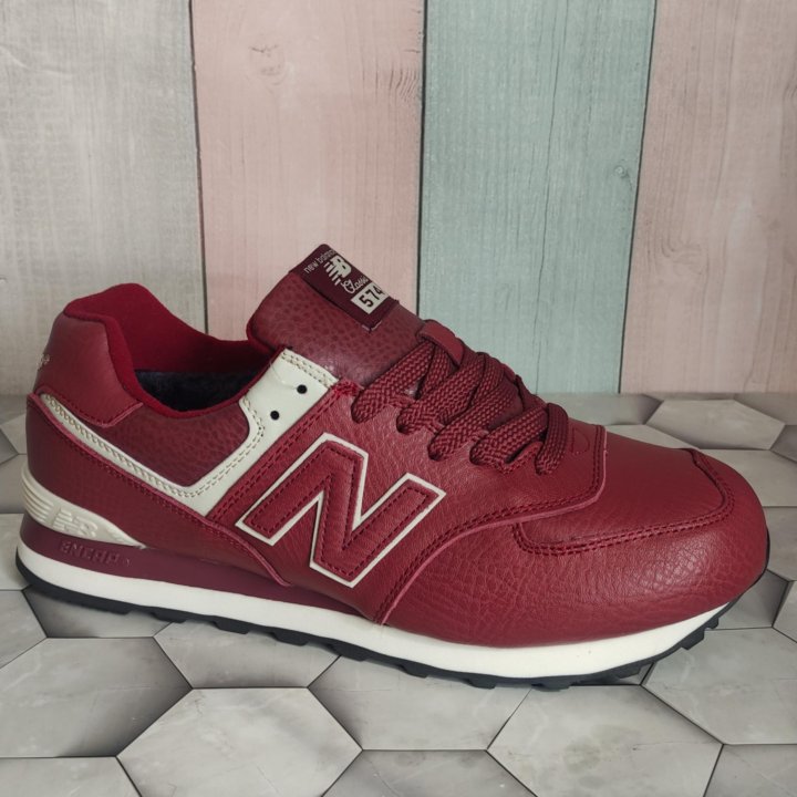 КРОССОВКИ МУЖСКИЕ ЗИМНИЕ КОЖАНЫЕ NEW BALANCE 574