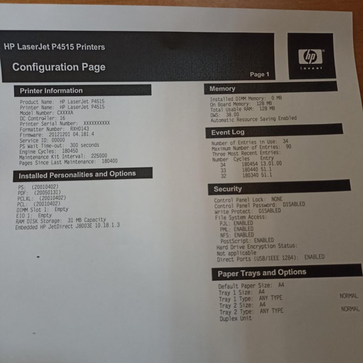 Принтер HP Laser Jet P4014dn.