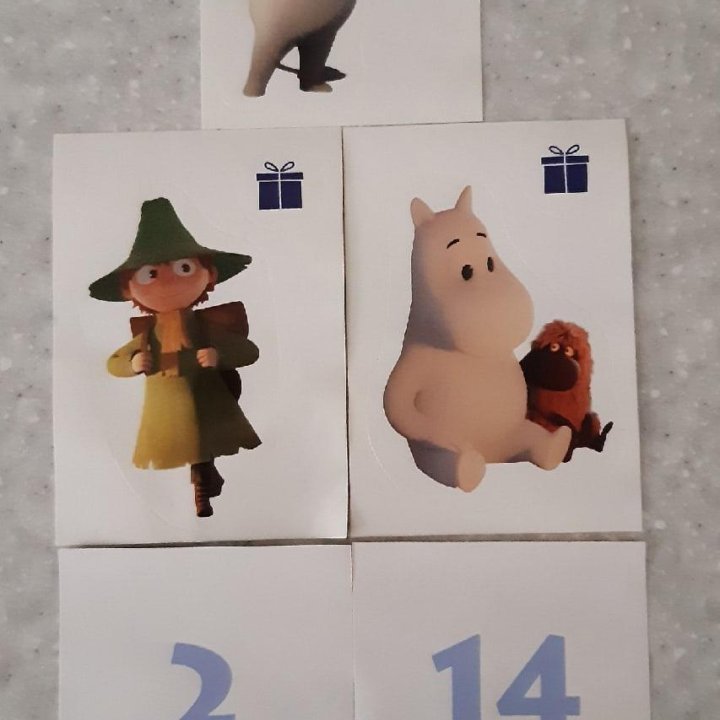 Стикеры Panini Animal World, Moomin.