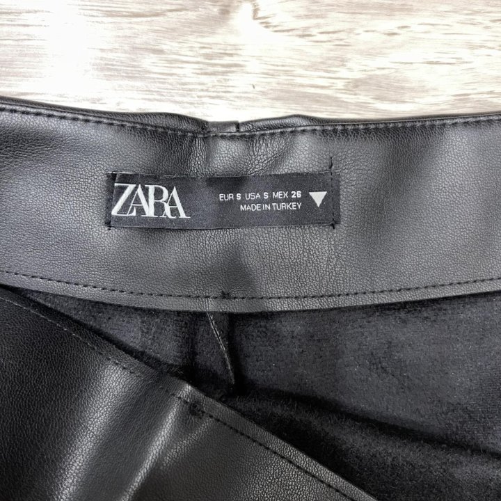 Шорты кожаные ZARA новые