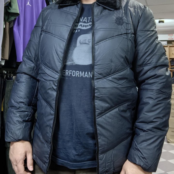 Куртка зимняя с флисом мужская размеры от 44 до 52