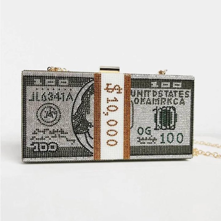 Клатч из страз доллар опт