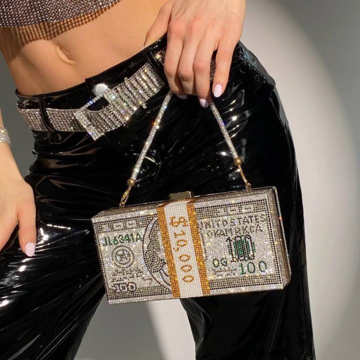 Клатч из страз доллар опт