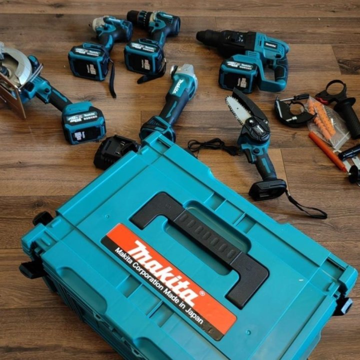 Makita 6в1. Набор аккумуляторного инструмента