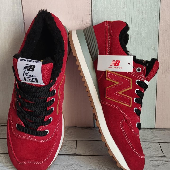 КРОССОВКИ ЖЕНСКИЕ ЗИМНИЕ С МЕХОМ NEW BALANCE 574