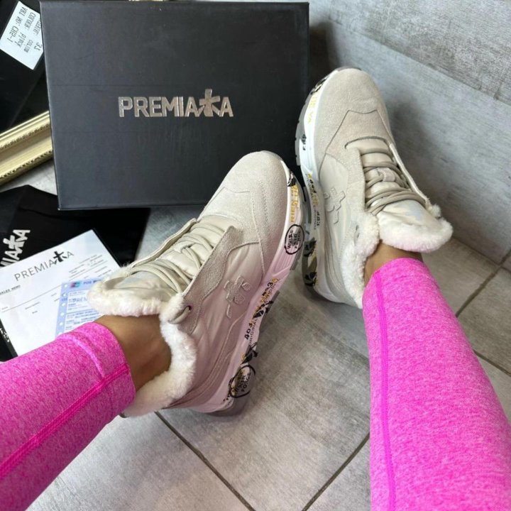 Premiata зимние высокие кроссовки 36-40