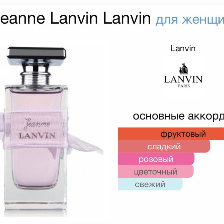 Духи женские Lanvin Jeanne 100 мл. Оригинал