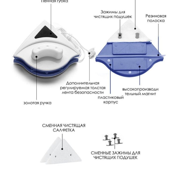 Магнитные щетки для окон
