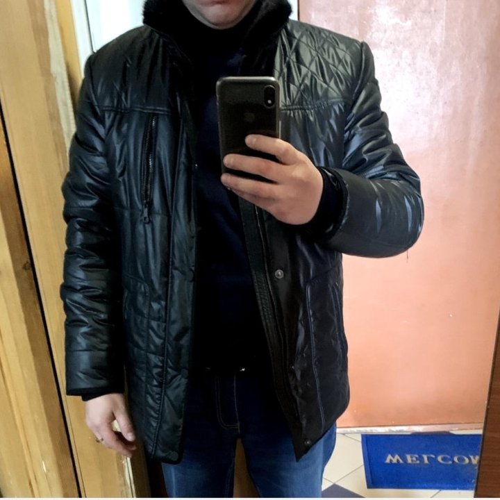 Стильная куртка зимняя мужская, р 50