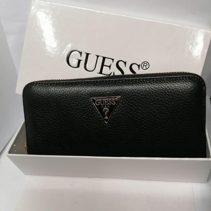 Кожаный кошелёк Guess новый с коробкой