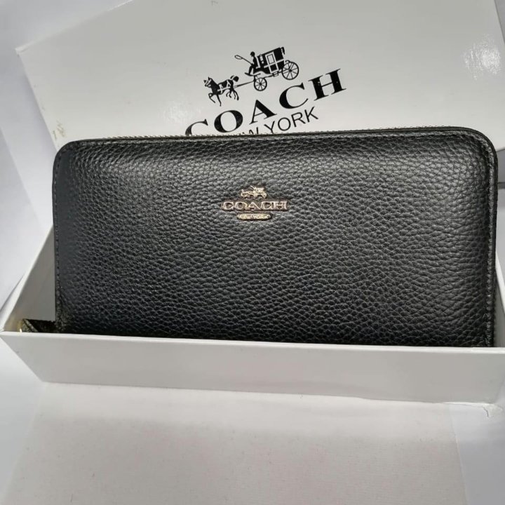 Шикарный брендовый кошелёк Coach с коробкой