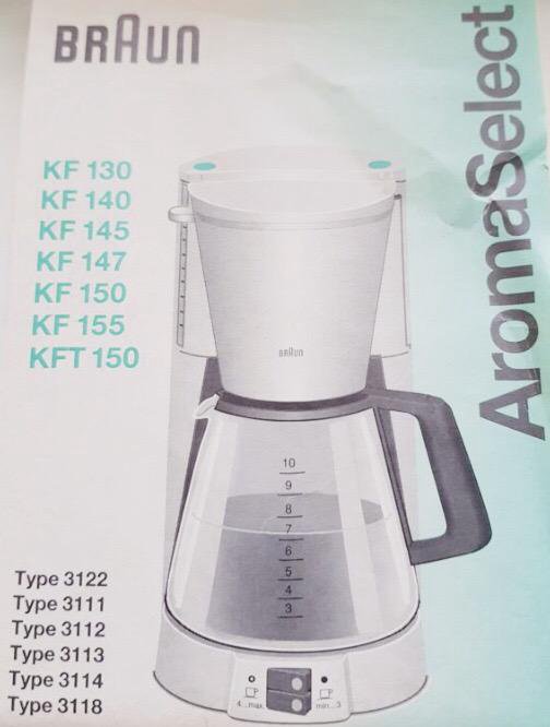 Кофеварка Braun AromaSelect KF 130