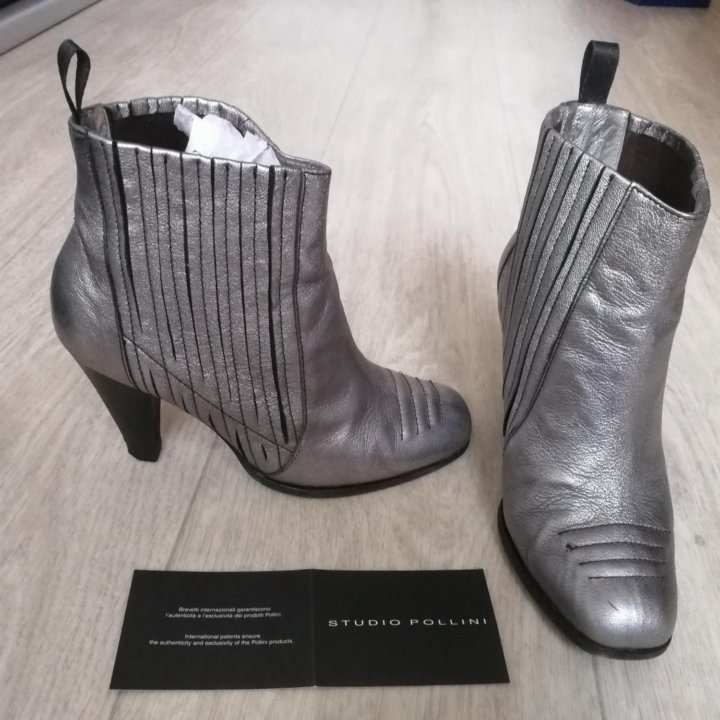 Ботильоны Studio Pollini серебряные 37 размер