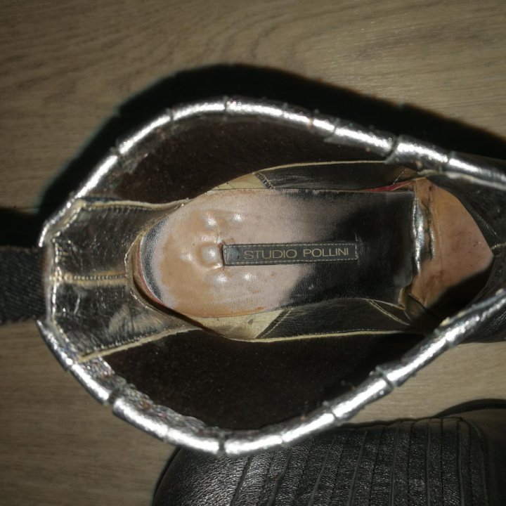 Ботильоны Studio Pollini серебряные 37 размер