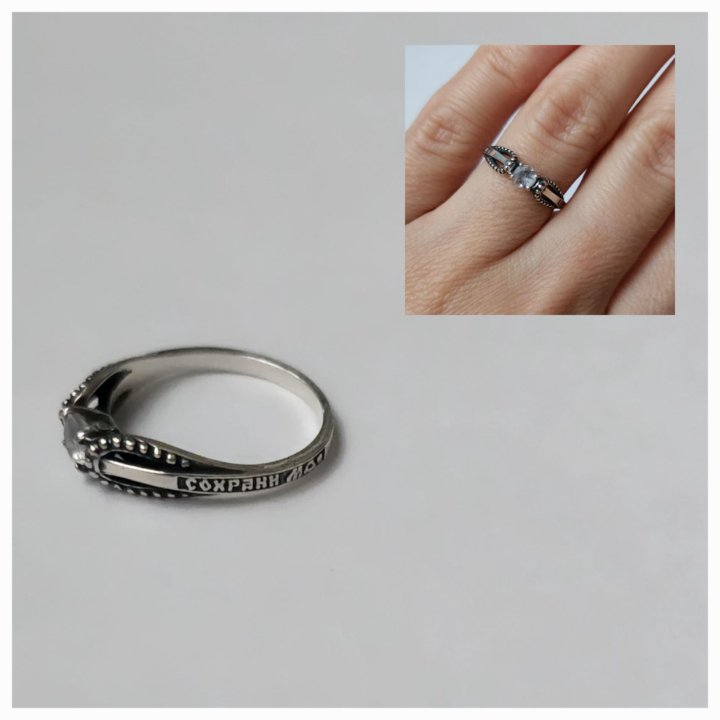 Кольцо серебро 925